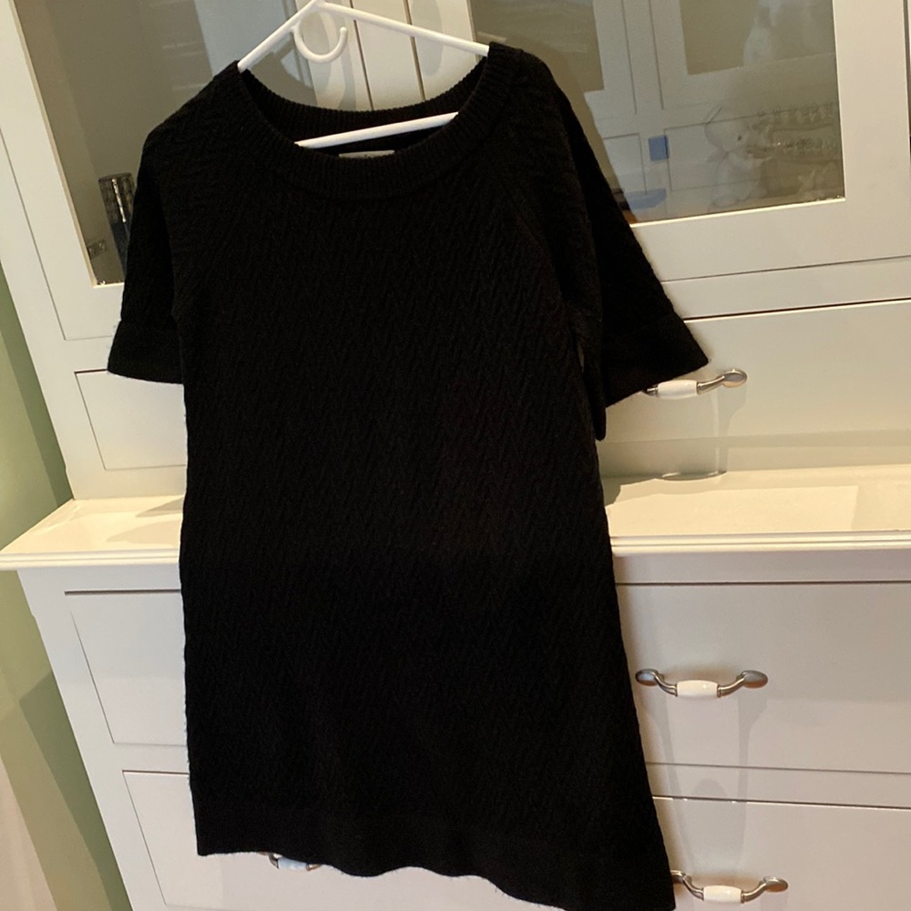 Qi Cashmere Dress, Black, large.